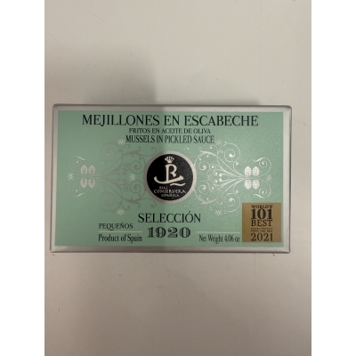 MEJILLONES EN ESCABECHE 12/16 PZAS - REAL CONSERVERA ESPAÑOLA 1920