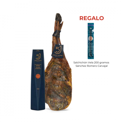 Lote Paleta 5 Jotas (4-4,5 kg) Loncheada + lomo 5 Jotas + Regalo Vela Salchichón SRC